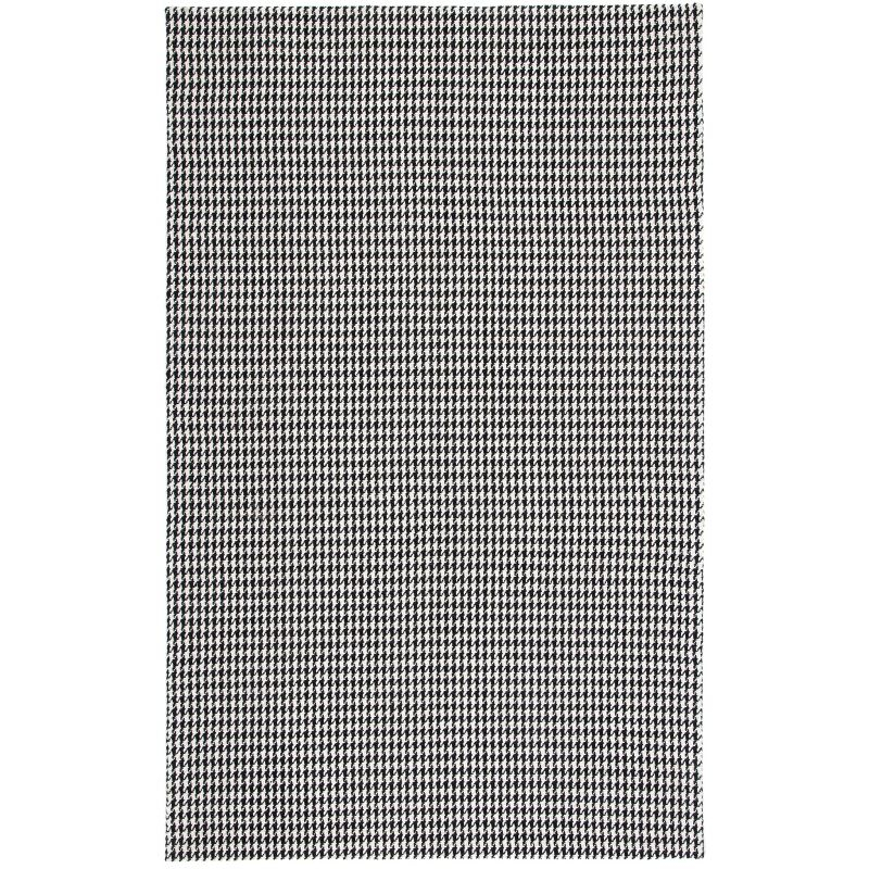 Marbella MRB319 Hand Woven Indoor Accent Rug - Black/Ivory - 3'x5' - Safavieh