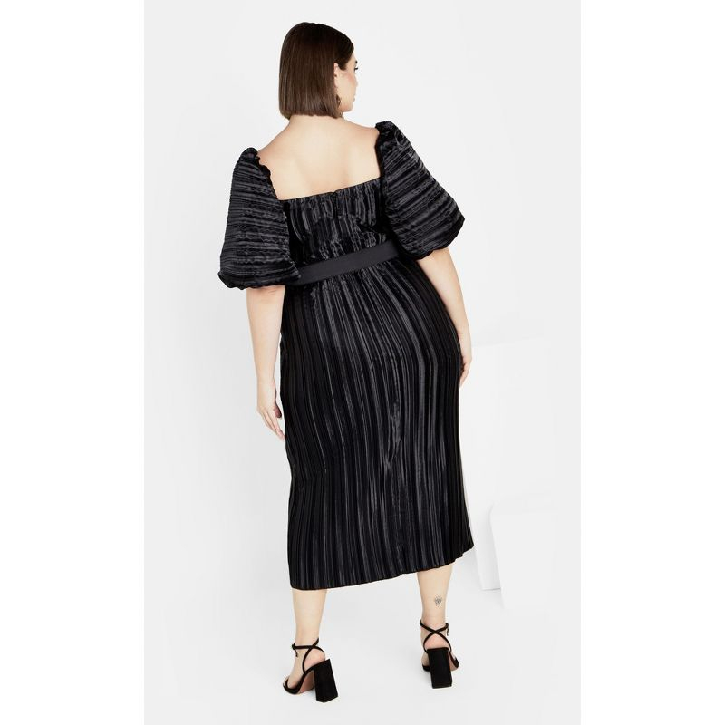 CITY CHIC | Women's Plus Size Krista Pleat Dress - black - 16W