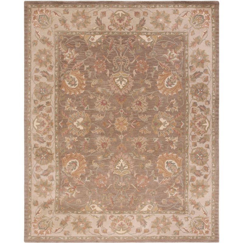 Heritage HG343 Hand Tufted Area Rug - Brown/Ivory - 7'6"x9'6" - Safavieh.