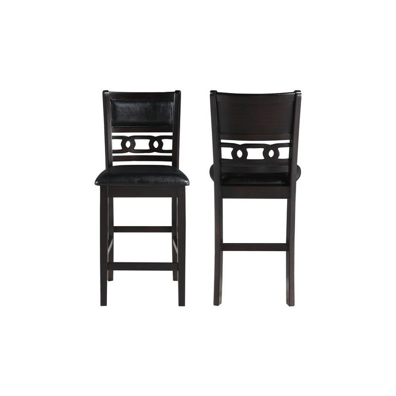 New Classic Furniture,Furniture Gia Solid Wood Counter Chairs In Ebony Black (Set Of 2)
