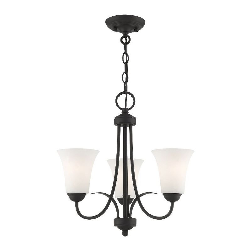 Livex Lighting Ridgedale 3 - Light Flush Mount in  Black