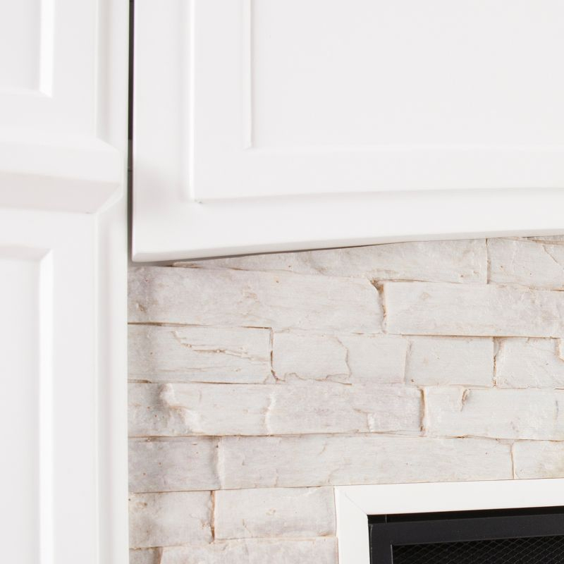 Seneca Electric Media Fireplace - White - SEI