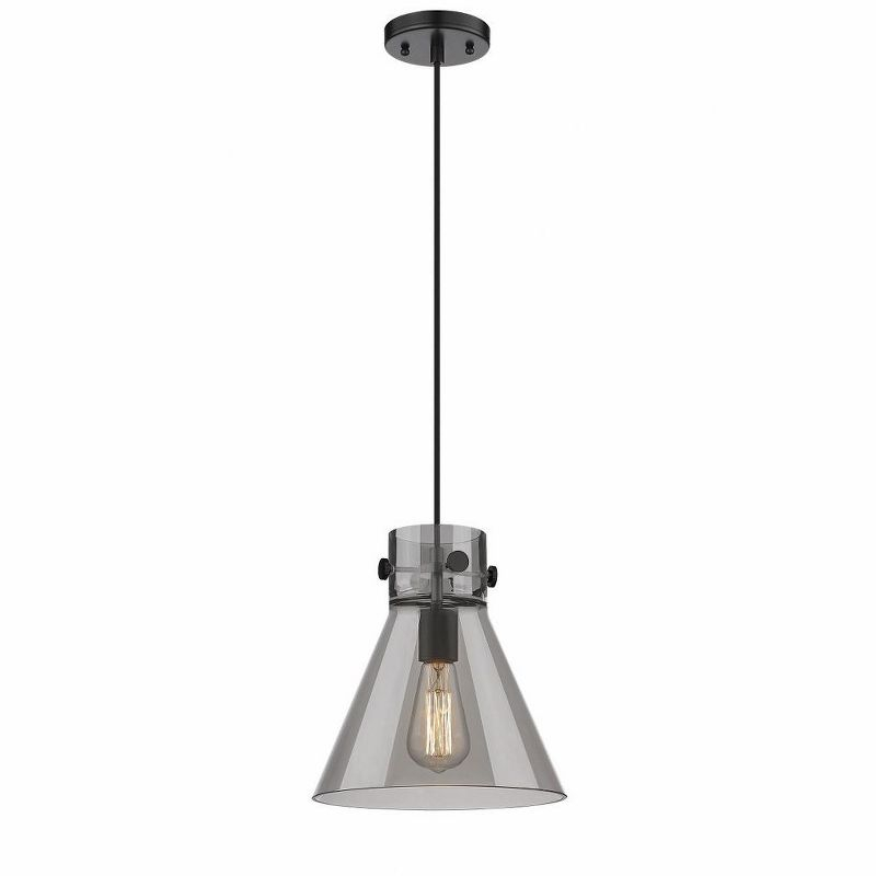 Innovations Lighting Newton Cone 1 - Light Pendant in  Matte Black
