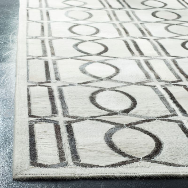 Studio Leather STL662 Hand Woven Area Rug - Ivory/Grey - 4'x6' - Safavieh.