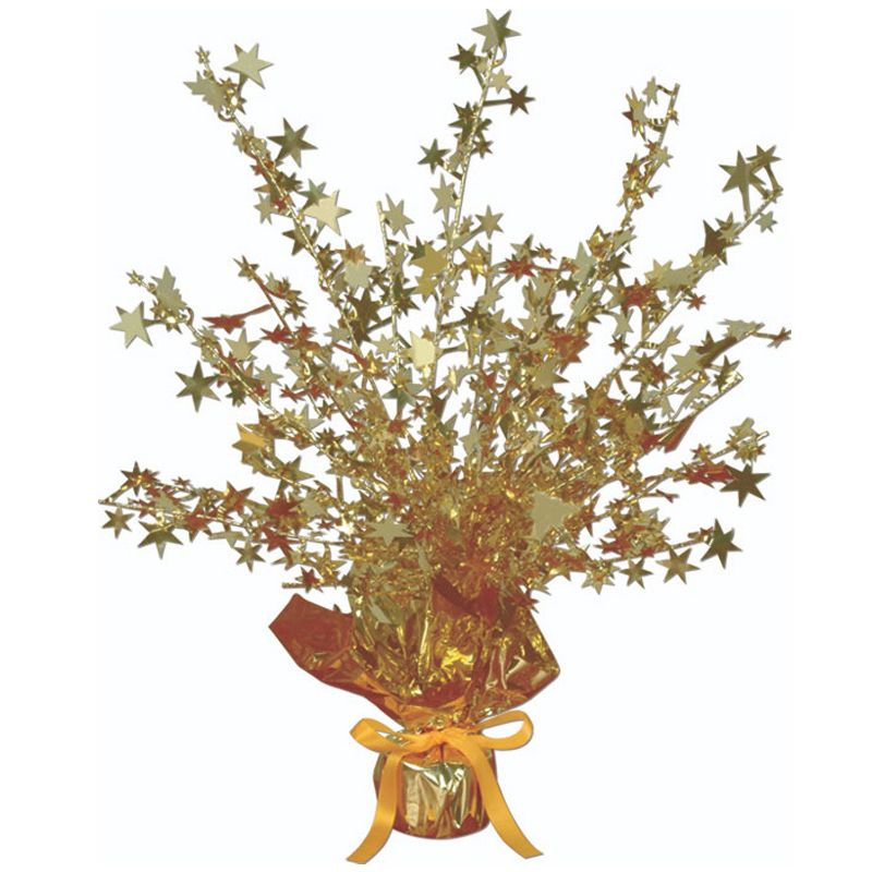 Beistle Star Gleam 'N Burst Centerpiece, 15", (2/Pkg) Gold