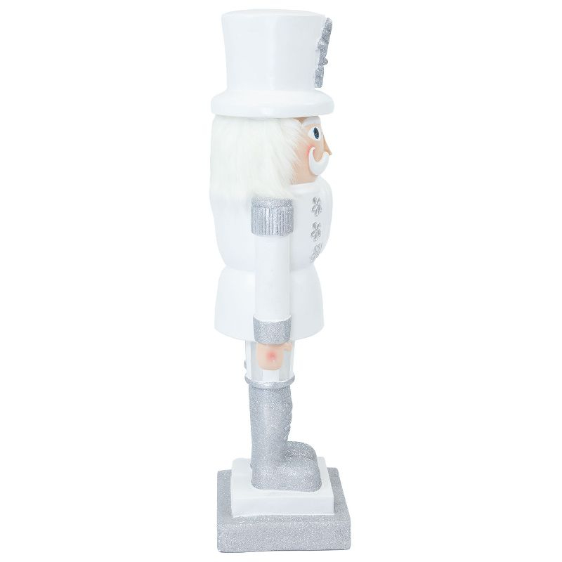 Sunnydaze 37" Sterling the Silver Christmas Nutcracker Statue - 2Pk