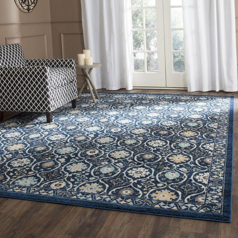 Evoke EVK210 Power Loomed Area Rug - Royal/Ivory - 8'x10' - Safavieh.
