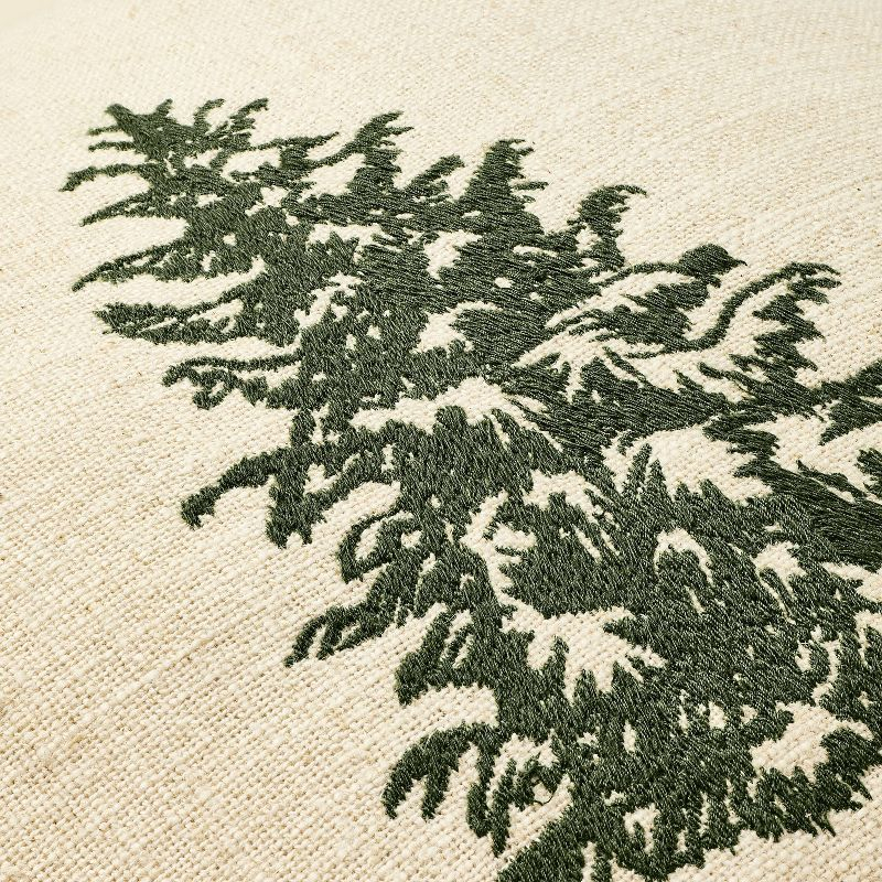 16"x16" Tree Embroidered Christmas Throw Pillow - Hearth & Hand™ with Magnolia
