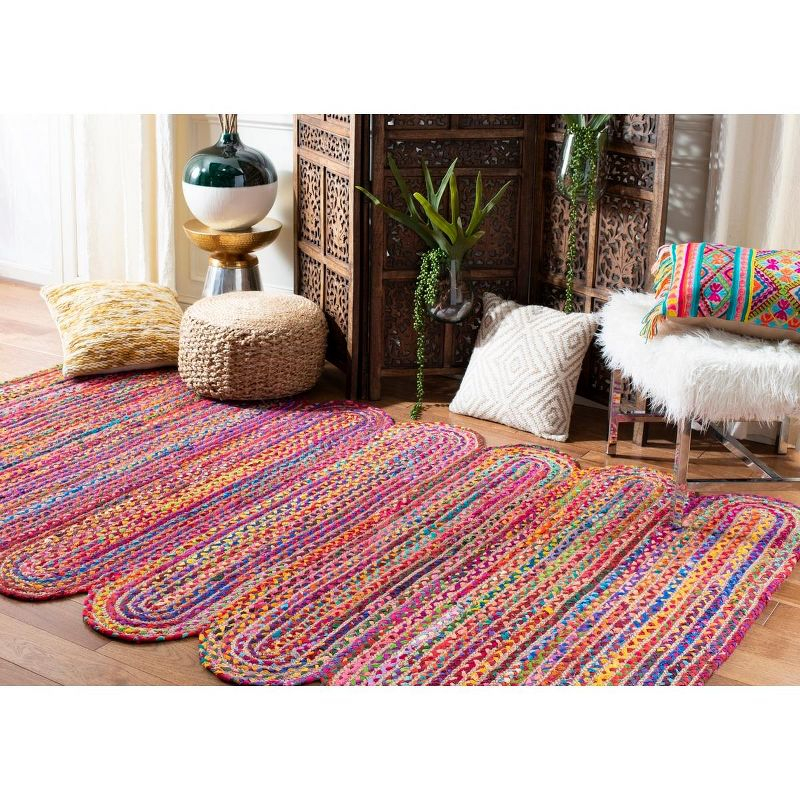 Cape Cod CAP208 Woven Indoor Area Rug - Red/Multi - 6'x9' - Safavieh
