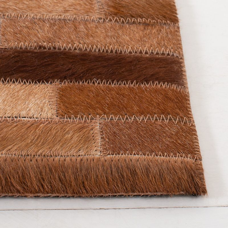 Studio Leather STL805 Hand Woven Indoor Area Rug - Ivory/Brown - 4'x6' - Safavieh