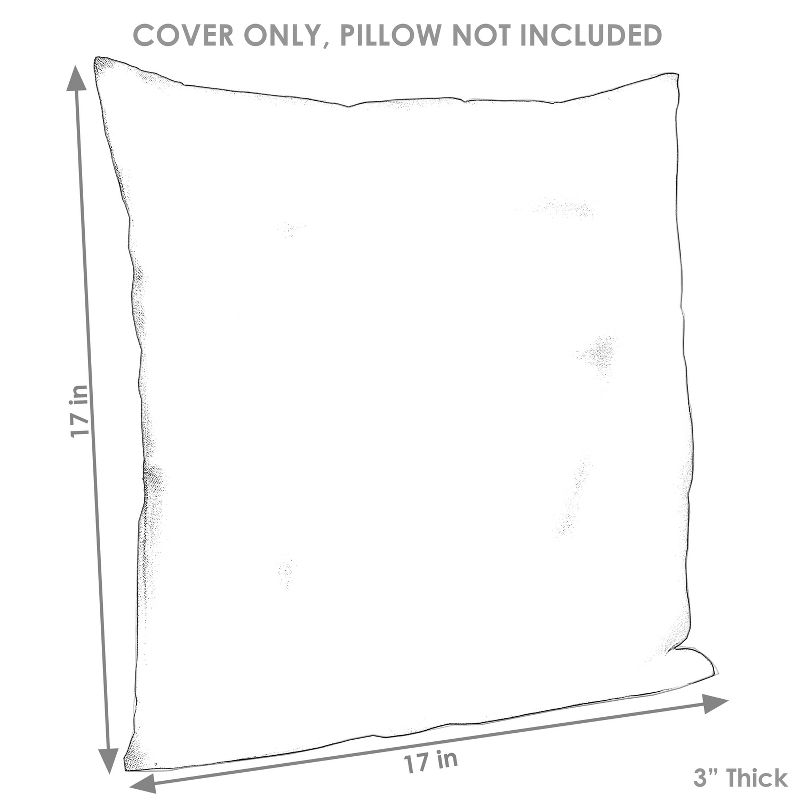 Sunnydaze Indoor/Outdoor Weather-Resistant Polyester Square Decorative Pillow Cover Only with Zipper Closure - Beach Bound Stripe - 2pk