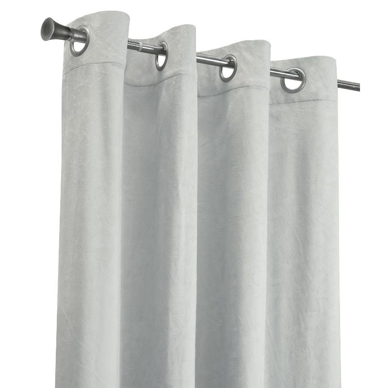 Habitat Bristol Room Darkening UV Protecion Grommet Curtain Panel for Windows 52" x 95" White