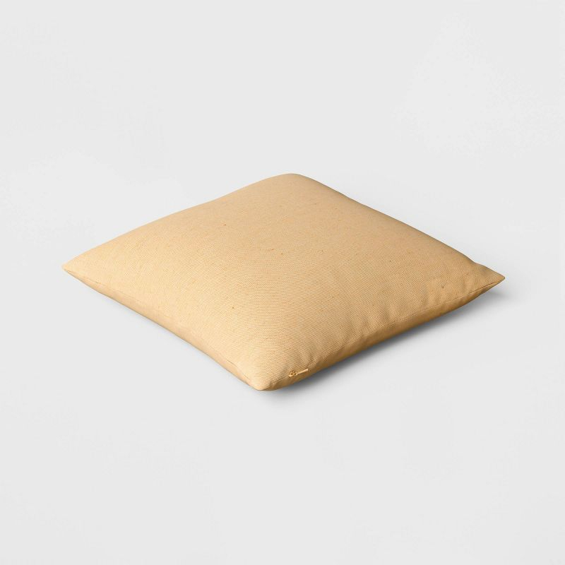 2pk Reversible Woven Cotton/Polyester Square Throw Pillow Covers Yellow - Room Essentials™: Jacquard Dobby, Zipper Closure, Indoor Use