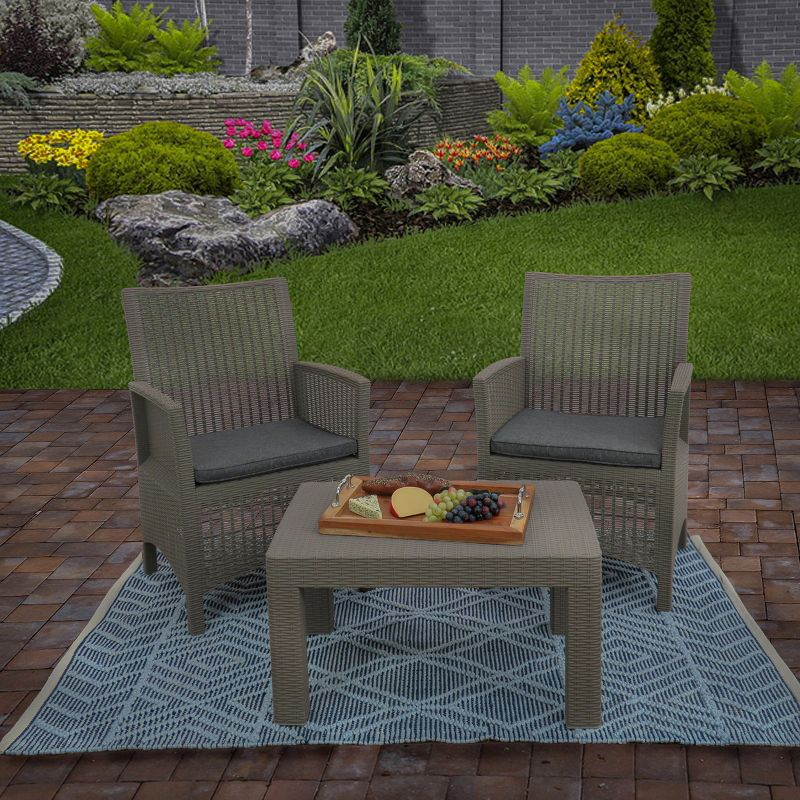 5x7 Geometric Hand Woven Indoor/Outdoor Rug Navy Blue - National Tree Company