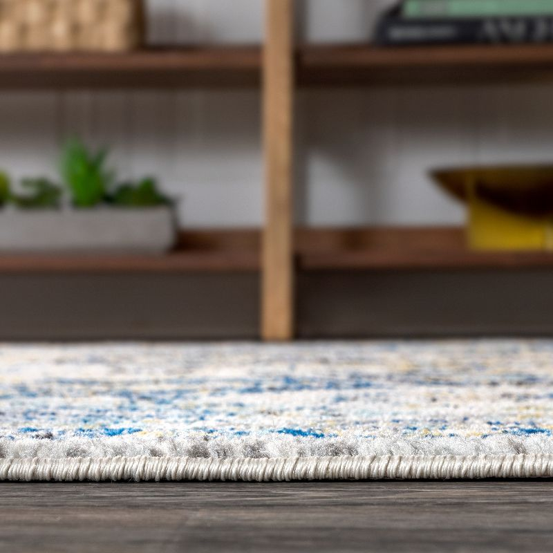 8'x10' Modern Persian Boho Vintage Trellis Area Rug, Blue/Multi - JONATHAN Y