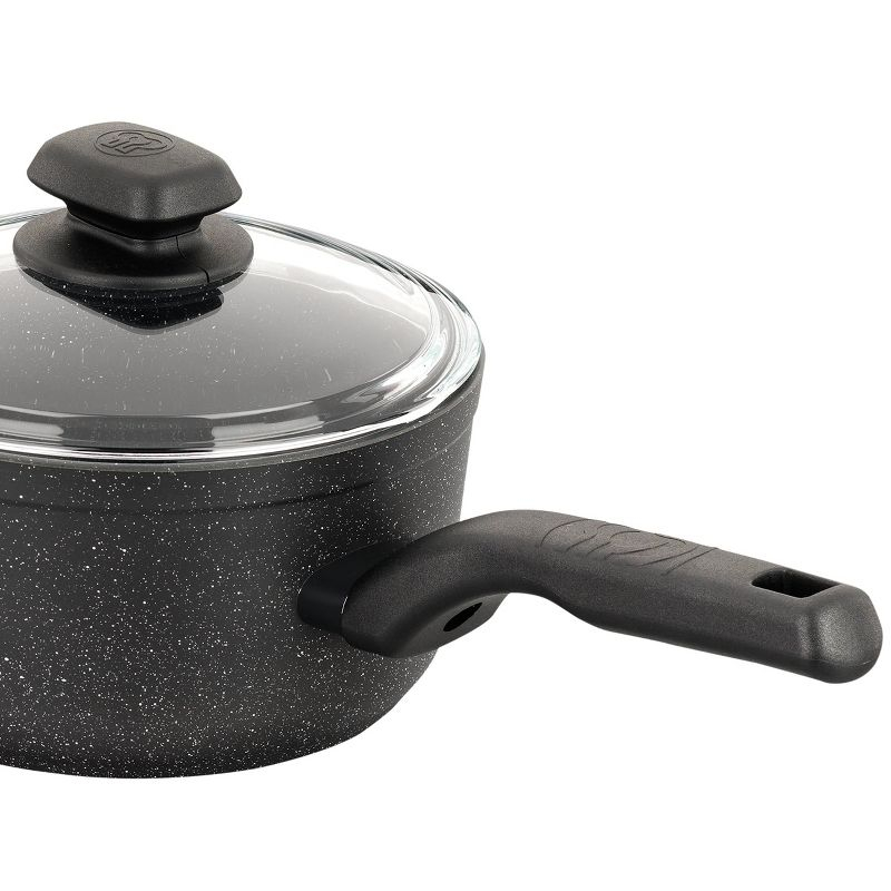 Korkmaz Ornella 2 Piece 2 Liter Quart Aluminum Nonstick Saucepan with Lid