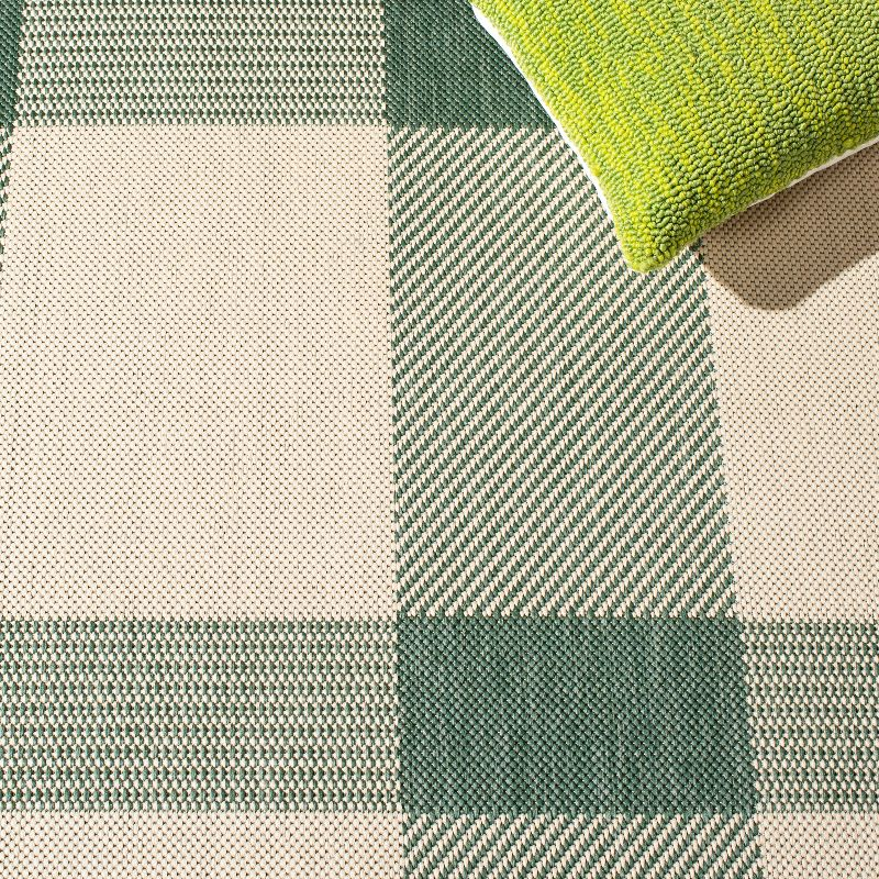 Courtyard CY6201 Power Loomed Indoor/Outdoor Runner Rug - Green/Beige - 2'3"x6'7" - Safavieh.
