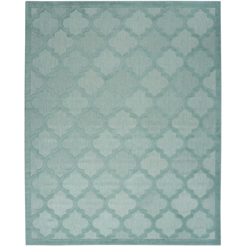 Nourison Easy Care 8' x 10' Aqua/Teal Indoor/Outdoor Rug