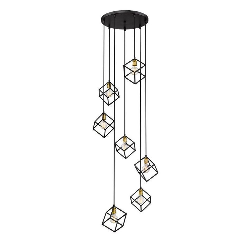 Z-Lite Vertical 7 - Light Chandelier in  Bronze/Olde Brass
