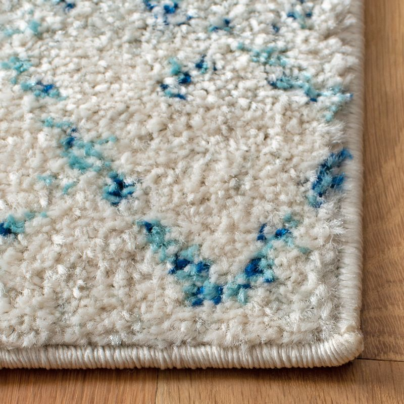 Madison 700 MAD798 Power Loomed Indoor Area Rug - Ivory/Aqua - 9'x12' - Safavieh
