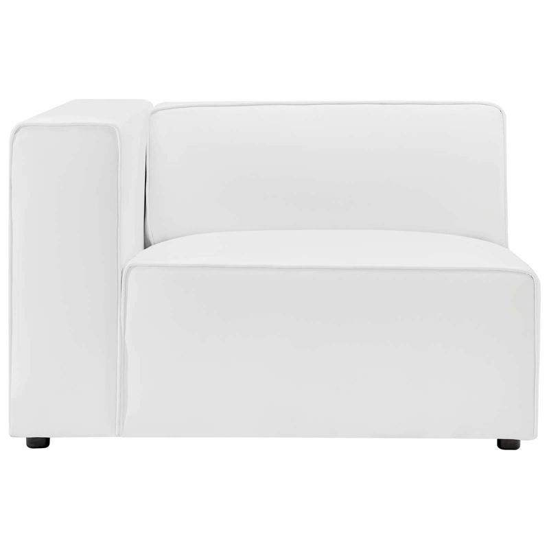 Mingle Vegan Leather Left Armchair White - Modway
