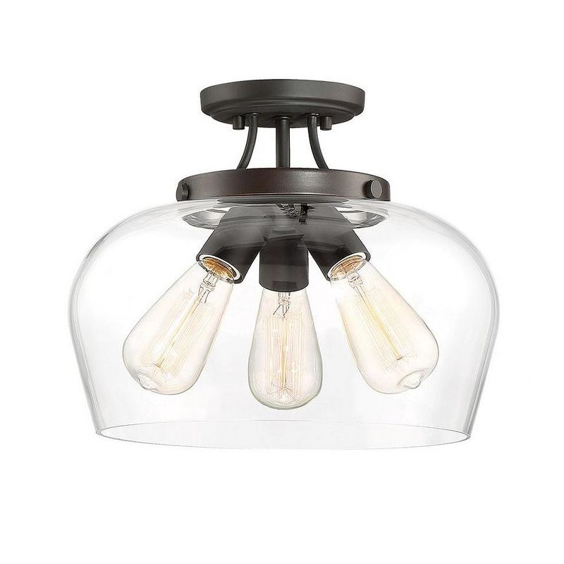 Savoy House Octave 3 - Light Semi-Flush Mount in  English Bronze