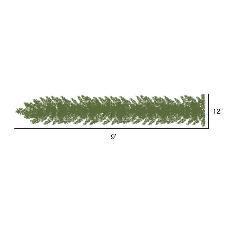 Vickerman 9' Snow Tipped Pine and Berry Artificial Christmas Garland, Unlit