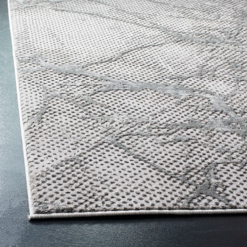 Lurex LUR187 Power Loomed Area Rug - Grey/Grey - 6'7"x6'7" - Safavieh