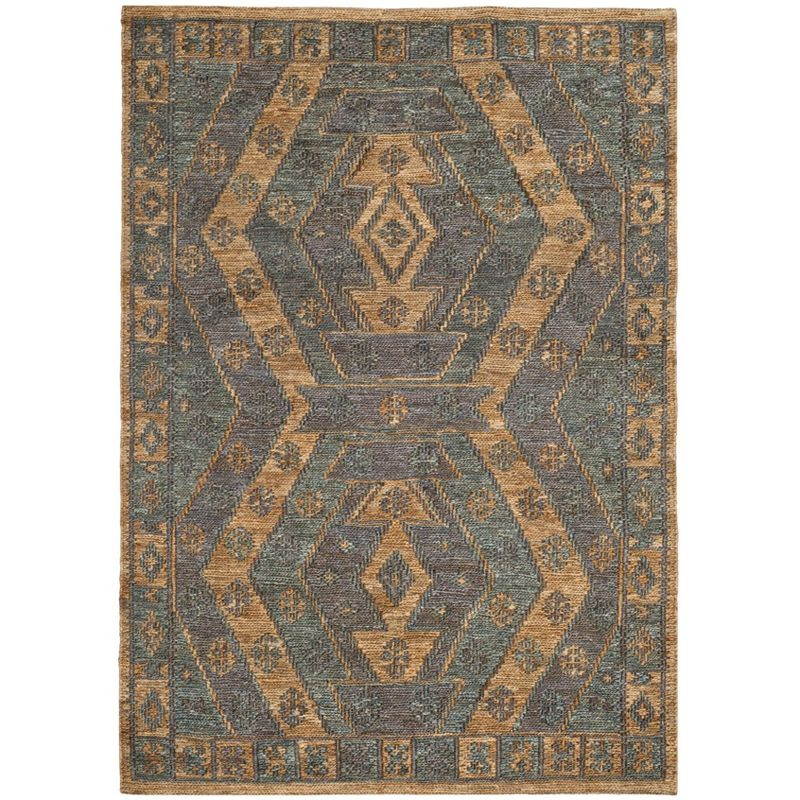 Organic ORG701 Handmade Indoor Area Rug - Slate/Natural - 5'x8' - Safavieh