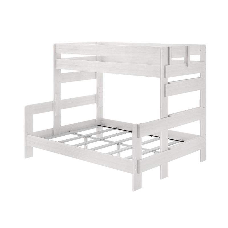 Max & Lily Farmhouse Twin XL over Queen Bunk Bed, White Wash