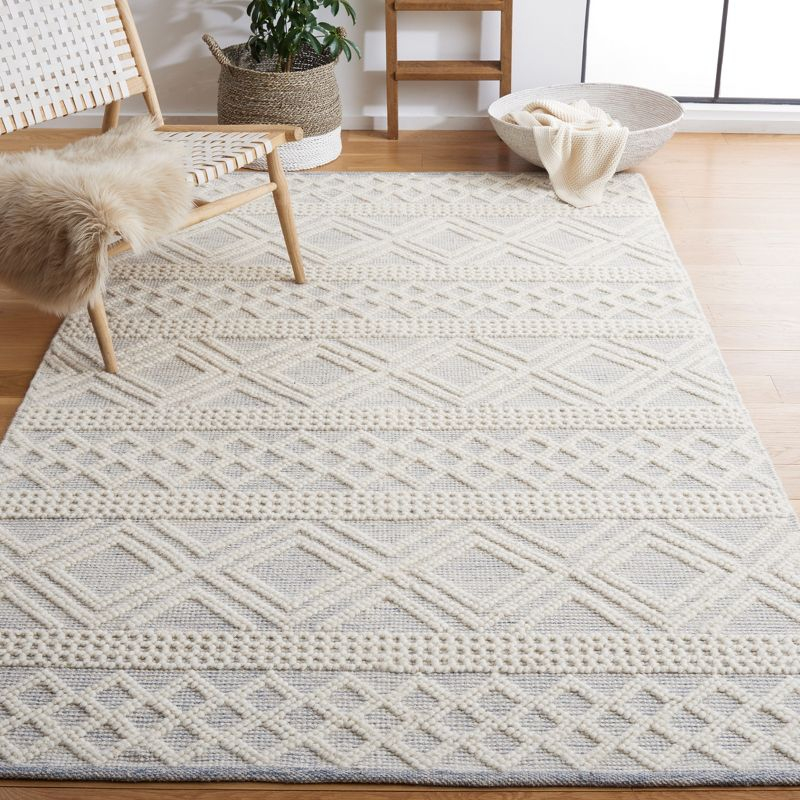 Natura NAT830 Hand Woven Area Rug - Ivory/Blue - 8'x10' - Safavieh.