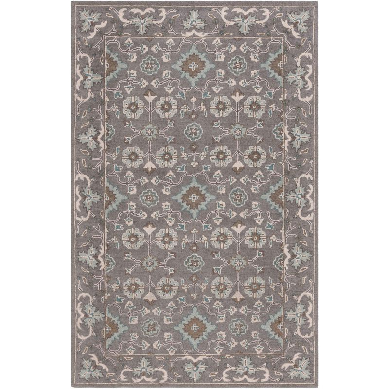 Blossom BLM218 Hand Tufted Area Rug - Grey - 5'x8' - Safavieh.