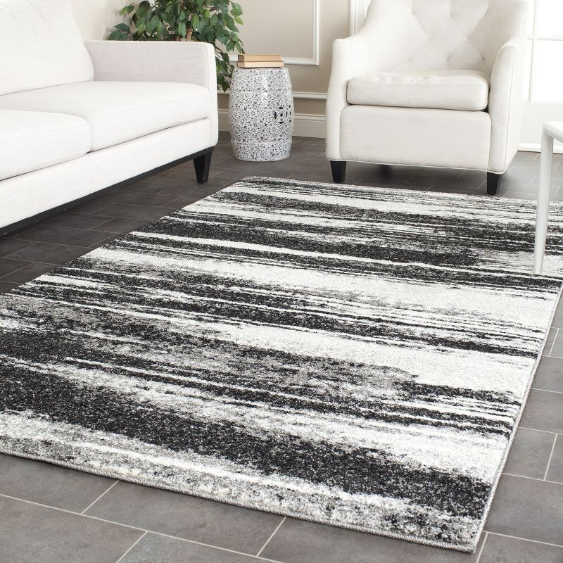 Retro RET2693 Power Loomed Indoor Area Rug - Dark Grey/Light Grey - 6'x9' - Safavieh.
