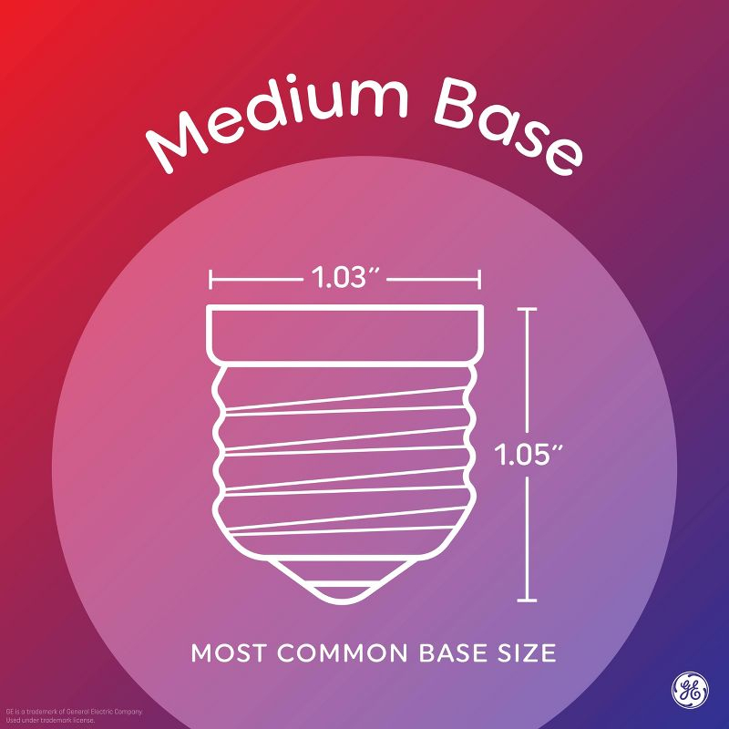 GE 2pk 60W G25 LED Globe Filament Clear Light Bulbs Soft White: Round E26 Type A, Bathroom, 500 Lumens, Energy Star Certified