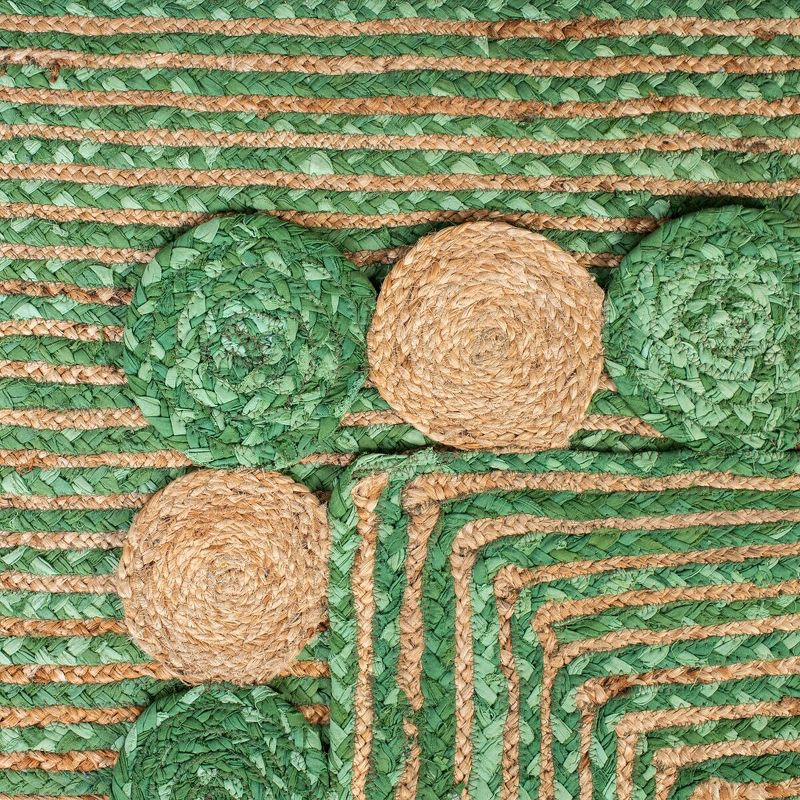Cape Cod CAP201 Woven Indoor Area Rug - Green/Natural - 9'x12' - Safavieh