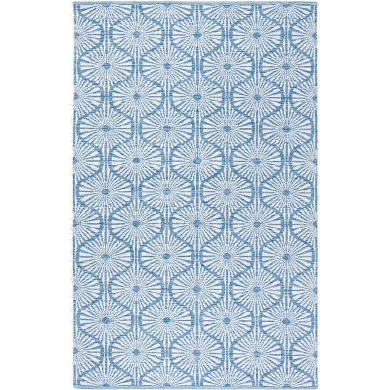 Montauk MTK606 Hand Woven Indoor Area Rug - Blue/Ivory - 5'x8' - Safavieh