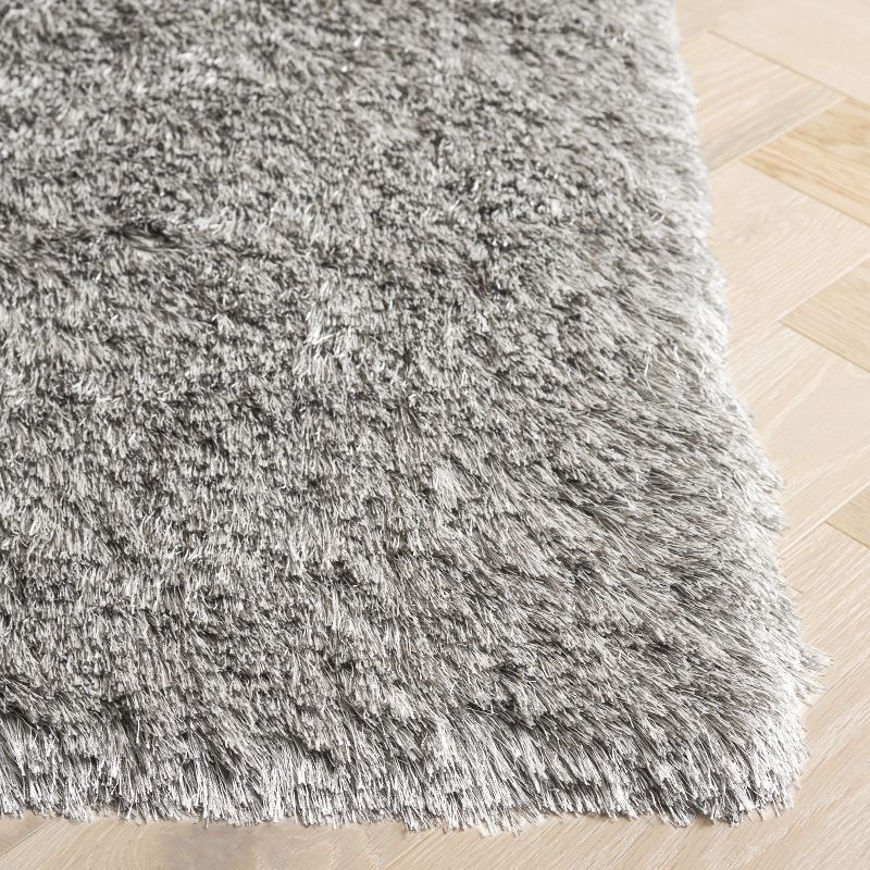 Shag SG511 Hand Tufted Area Rug - Silver - 7'x7' - Safavieh.