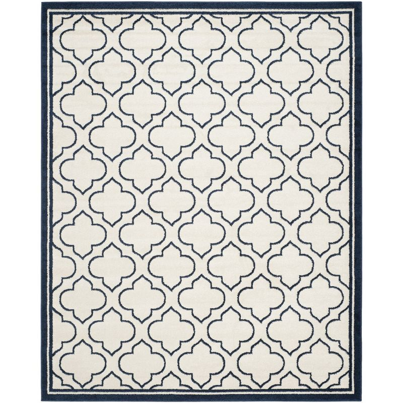 Amherst AMT412 Power Loomed Area Rug - Ivory/Navy - 8'x10' - Safavieh.