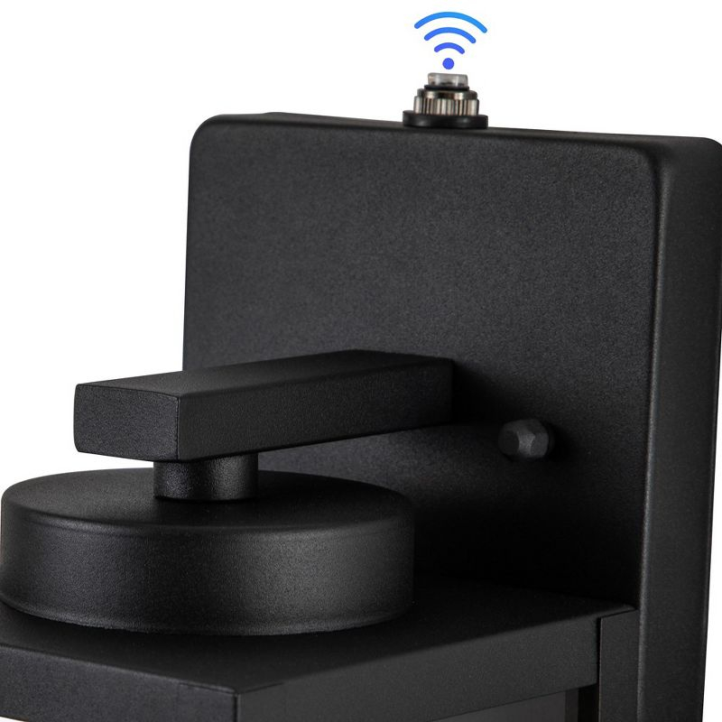C Cattleya 2 Pack Matte Black Outdoor Wall Lights with Dusk to Dawn Sensor