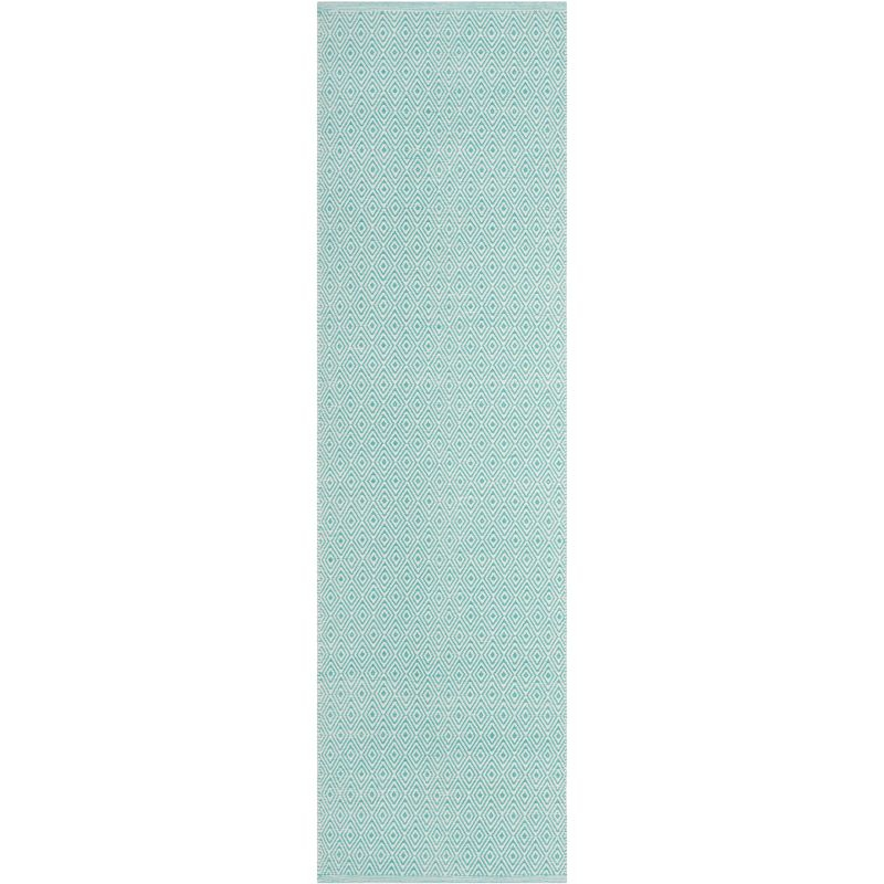 Montauk MTK515 Hand Woven Runner Rug - Ivory/Aqua - 2'3"x6' - Safavieh.