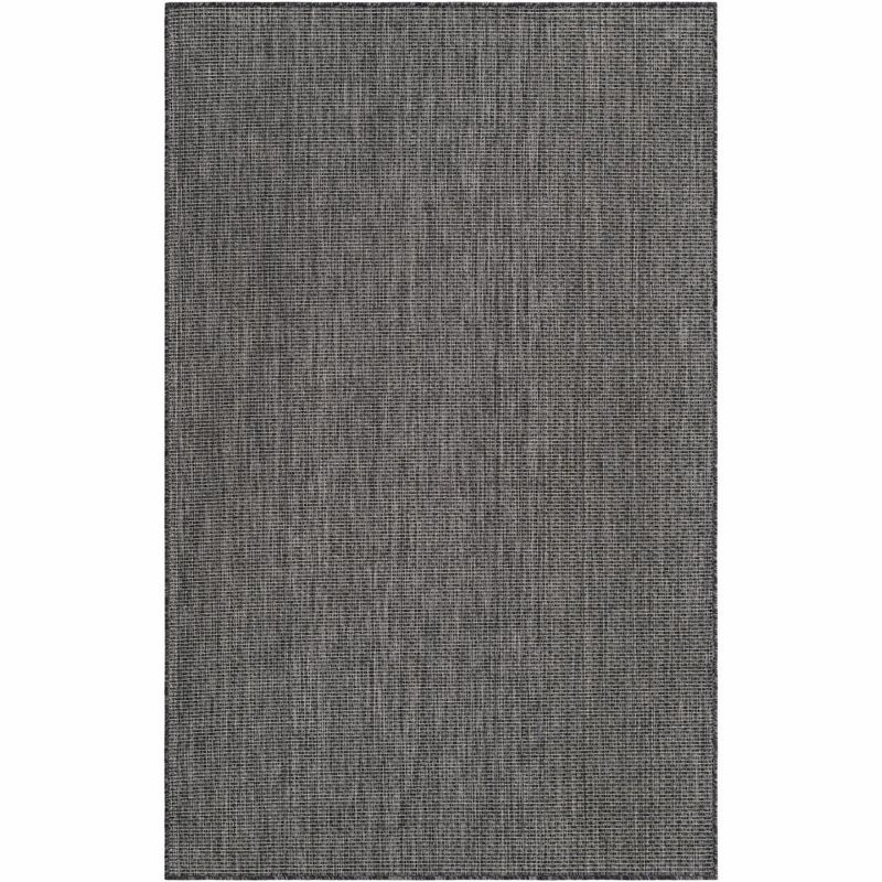 Unique Loom 5' 1 x 8' 0 Rectangle Indoor/Outdoor Solid Black Area Rug