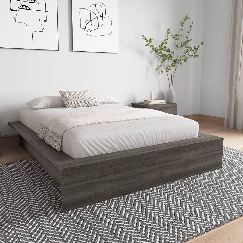 Nexera Full James Platform Bed Gray
