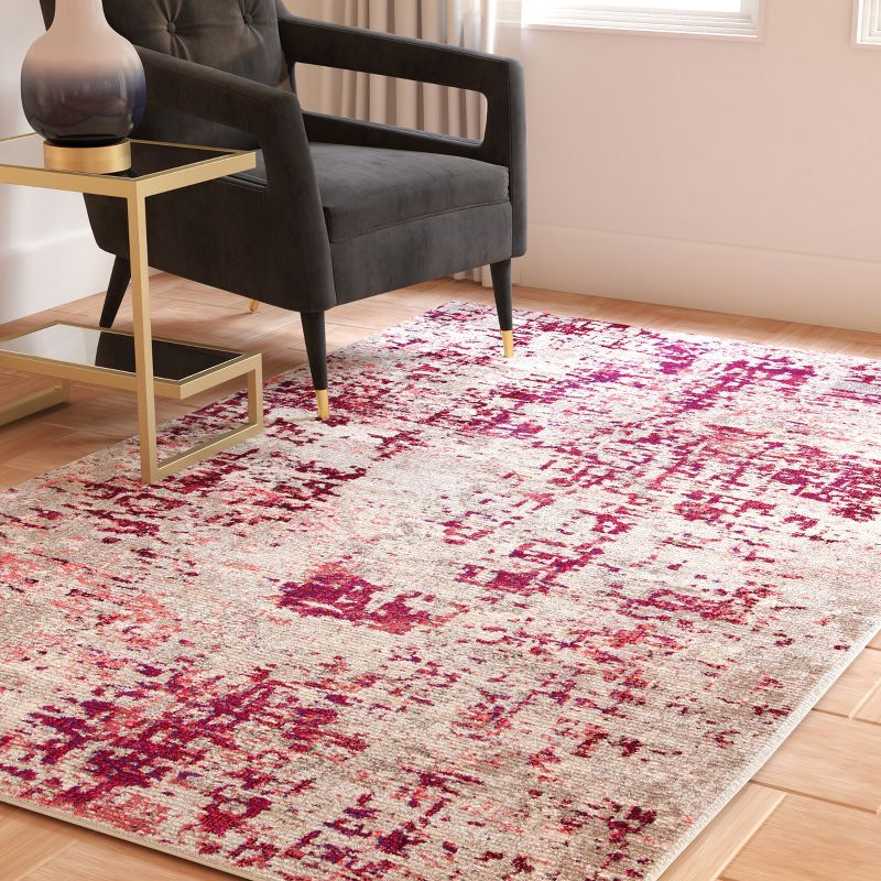 Madison MAD471 Power Loomed Area Rug - Beige/Wine Red - 3'x5' - Safavieh.