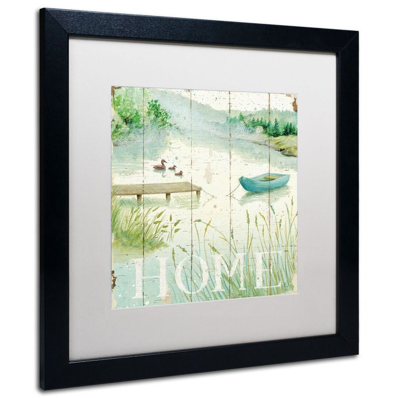 Trademark Fine Art - Daphne Brissonnet 'Lakeside I' Matted Framed Art