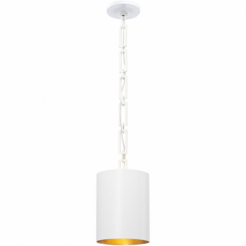Crystorama Lighting Alston 1 - Light Chandelier in  Matte White/Antique Gold