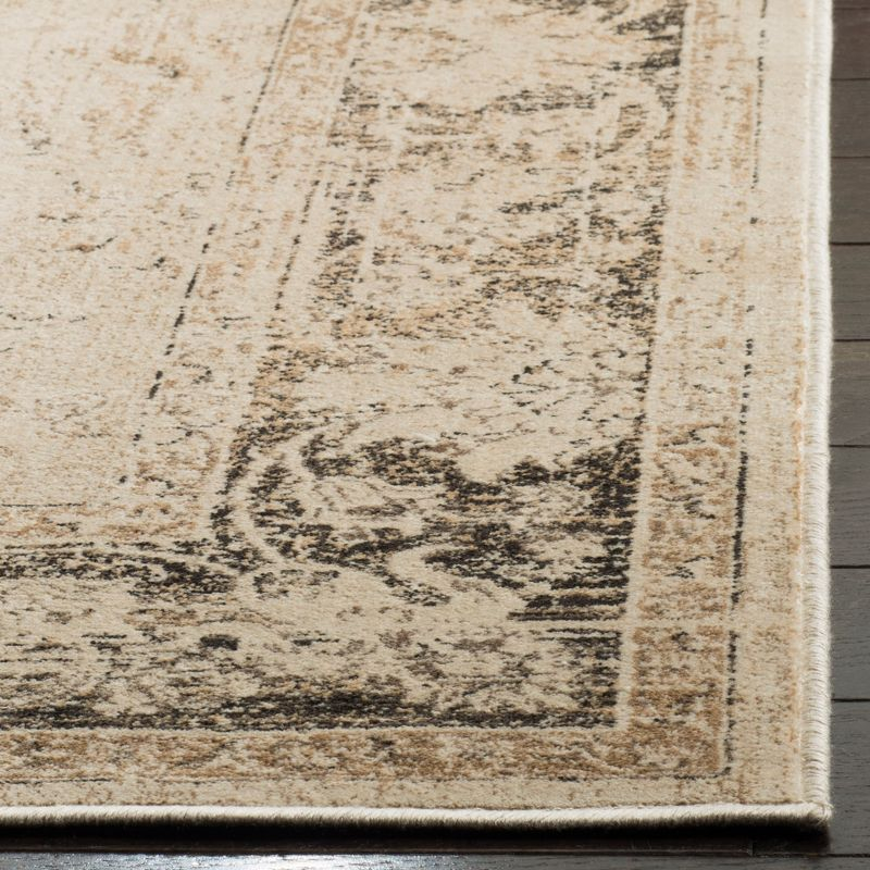 Vintage VTG117 Power Loomed Indoor Skid-Resistant Area Rug - Stone - 4'x5'7" - Safavieh