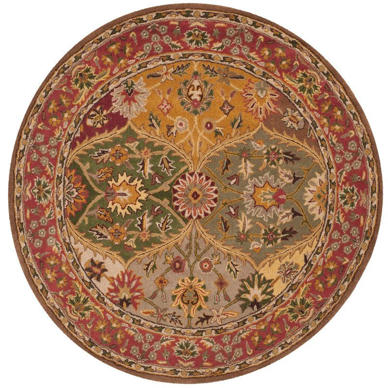 Heritage HG111 Hand Tufted Area Rug - Multi - 6' Round - Safavieh.