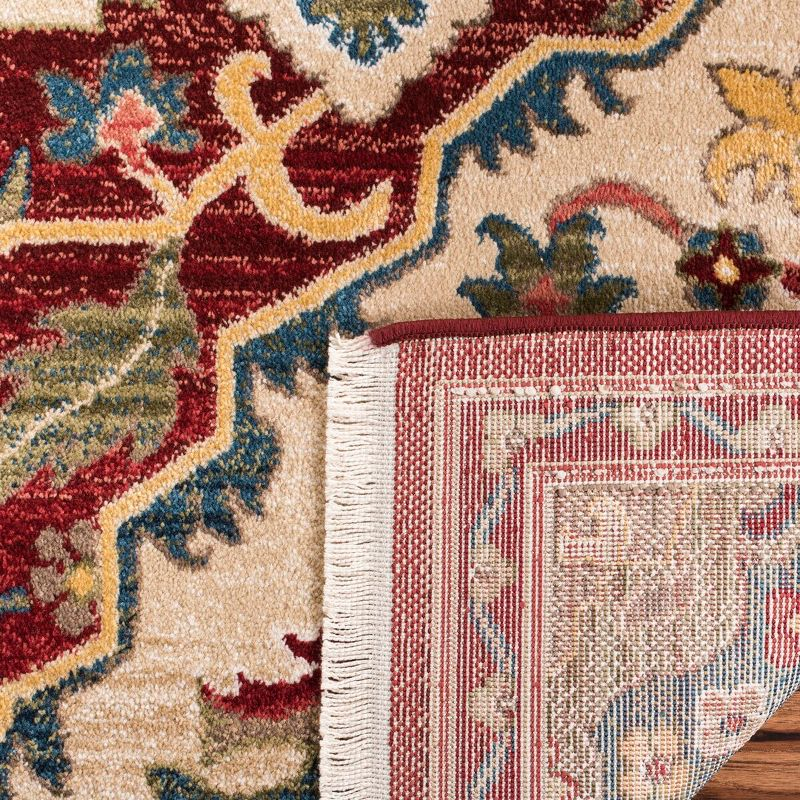 Kashan KSN304 Power Loomed Area Rug - Red/Beige - 6'7"x9' - Safavieh.