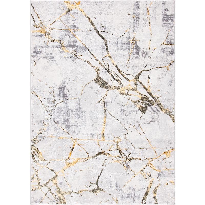 Amelia ALA293 Power Loomed Indoor Accent Rug - Grey/Gold - 3'x5' - Safavieh