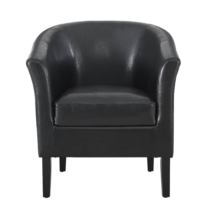 Simon Modern Barrel Club Club Chair Black - Linon
